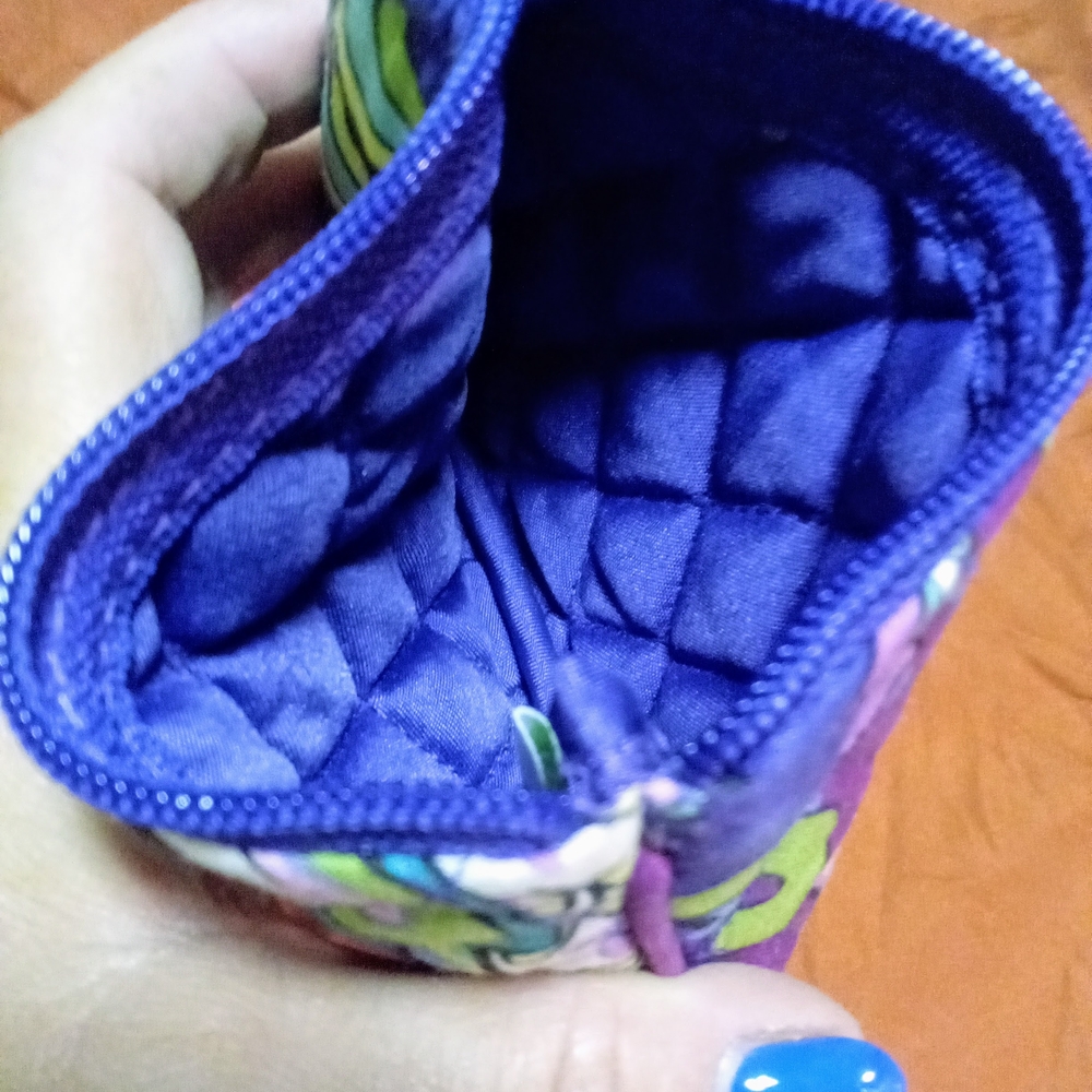 Vera Bradley Purple and Green Quilted Wristlet - Picture 4 of 4